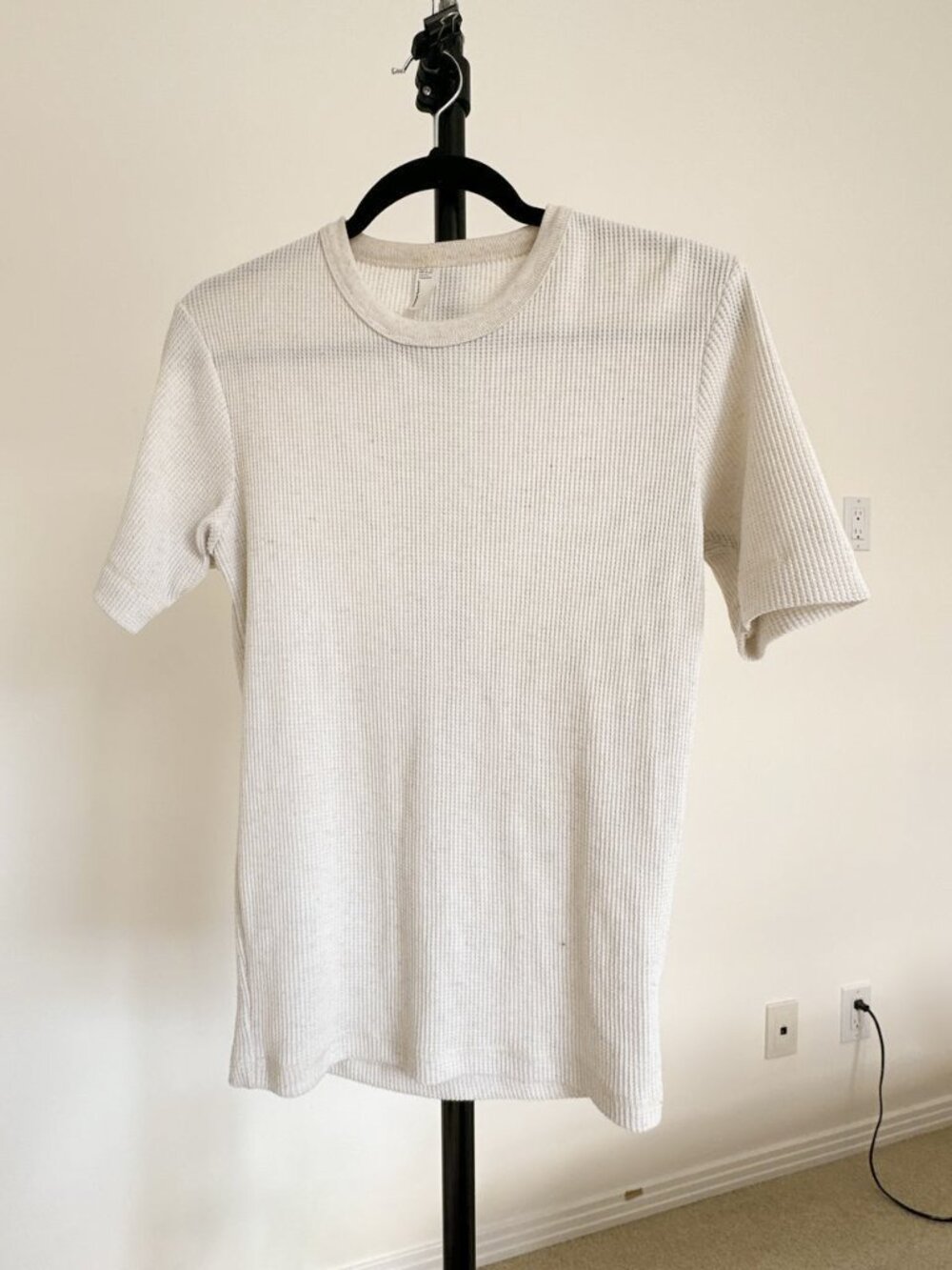 American Apparel waffle knit thermal tshirt